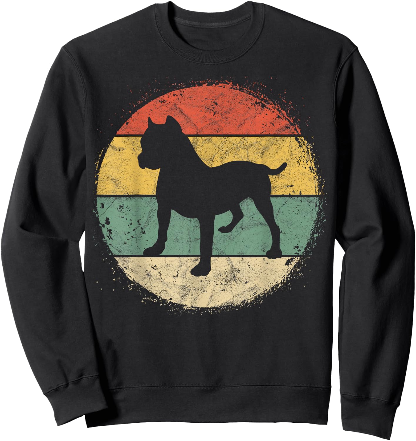 Vintage Pitbull Owner Gifts Dog Lover Clothes -Adults Black Retro Pitbull Owner Gift Dog Lover Pitbull Parent Sweatshirt - Sweatshirt | Black