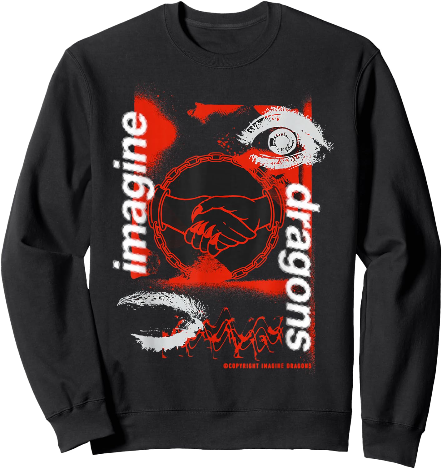 Official Imagine Dragons Handshake Black Sweatshirt - Sweatshirt | Black