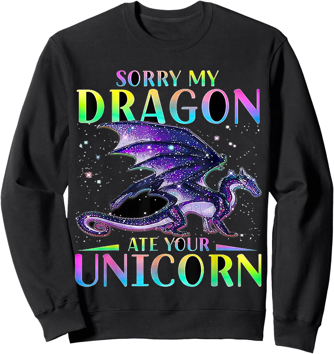 My Dragon Eat Your Unicorn Sweatshirt - Sweatshirt | Black
