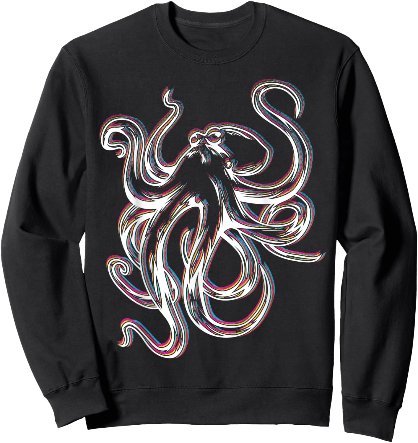 Rave Octopus Funny EDM Tako Sweatshirt - Sweatshirt | Black