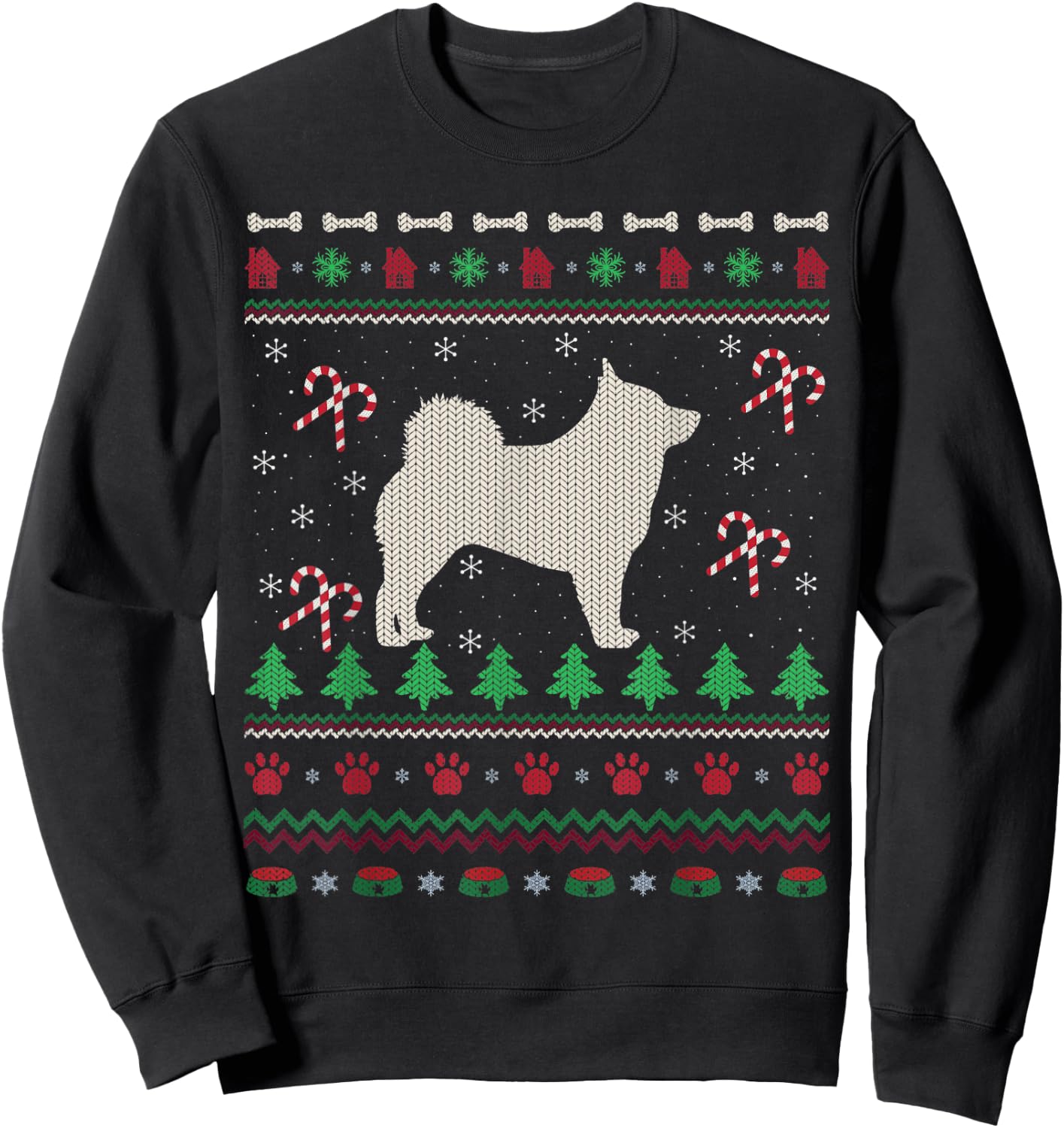 Schipperke Dog Lover Xmas Ugly Schipperke Christmas Men Women Kids Sweatshirt - Sweatshirt | Black