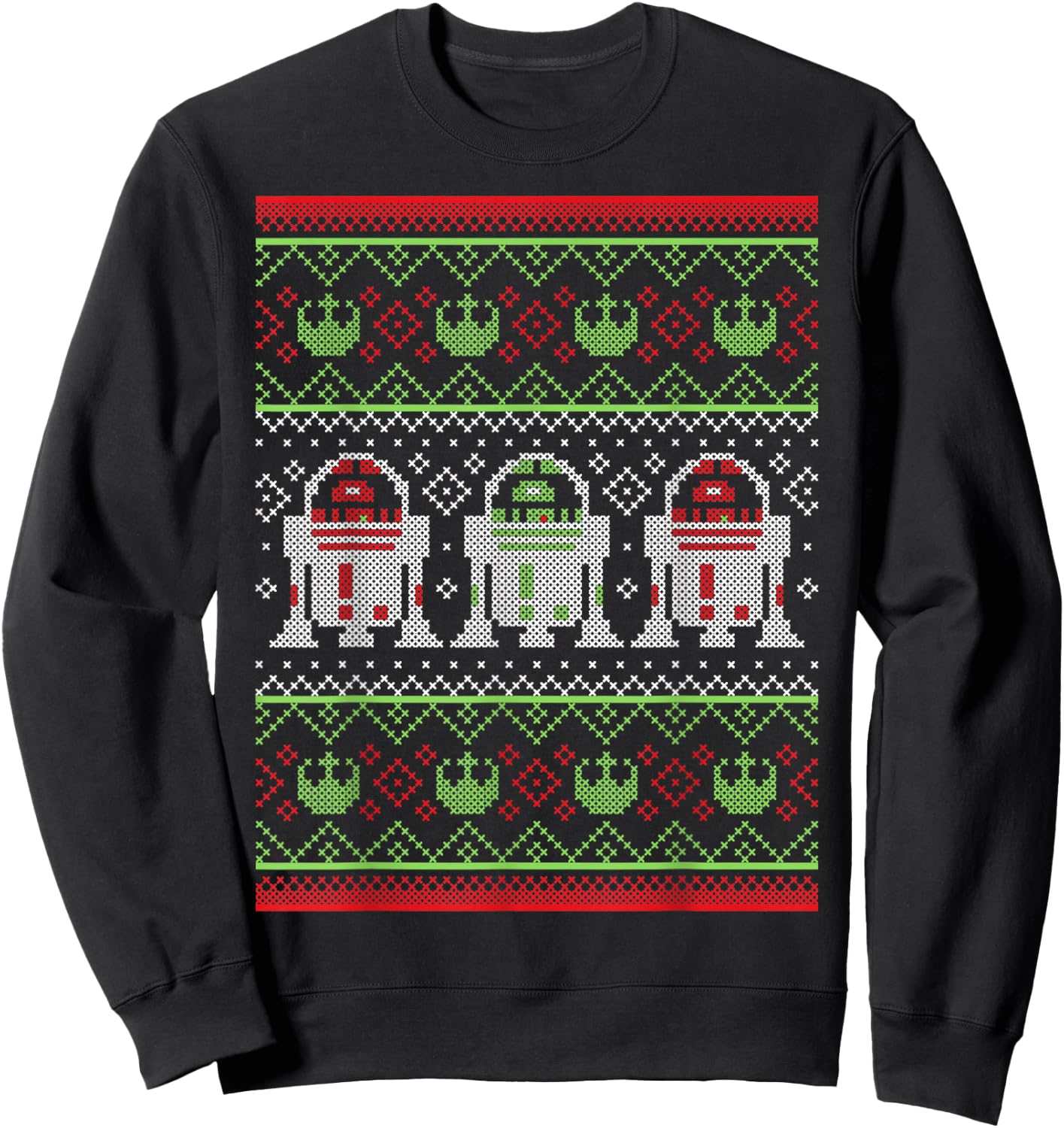Star Wars R2-D2 Ugly Christmas Sweater Rebel Sweatshirt - Sweatshirt | Black