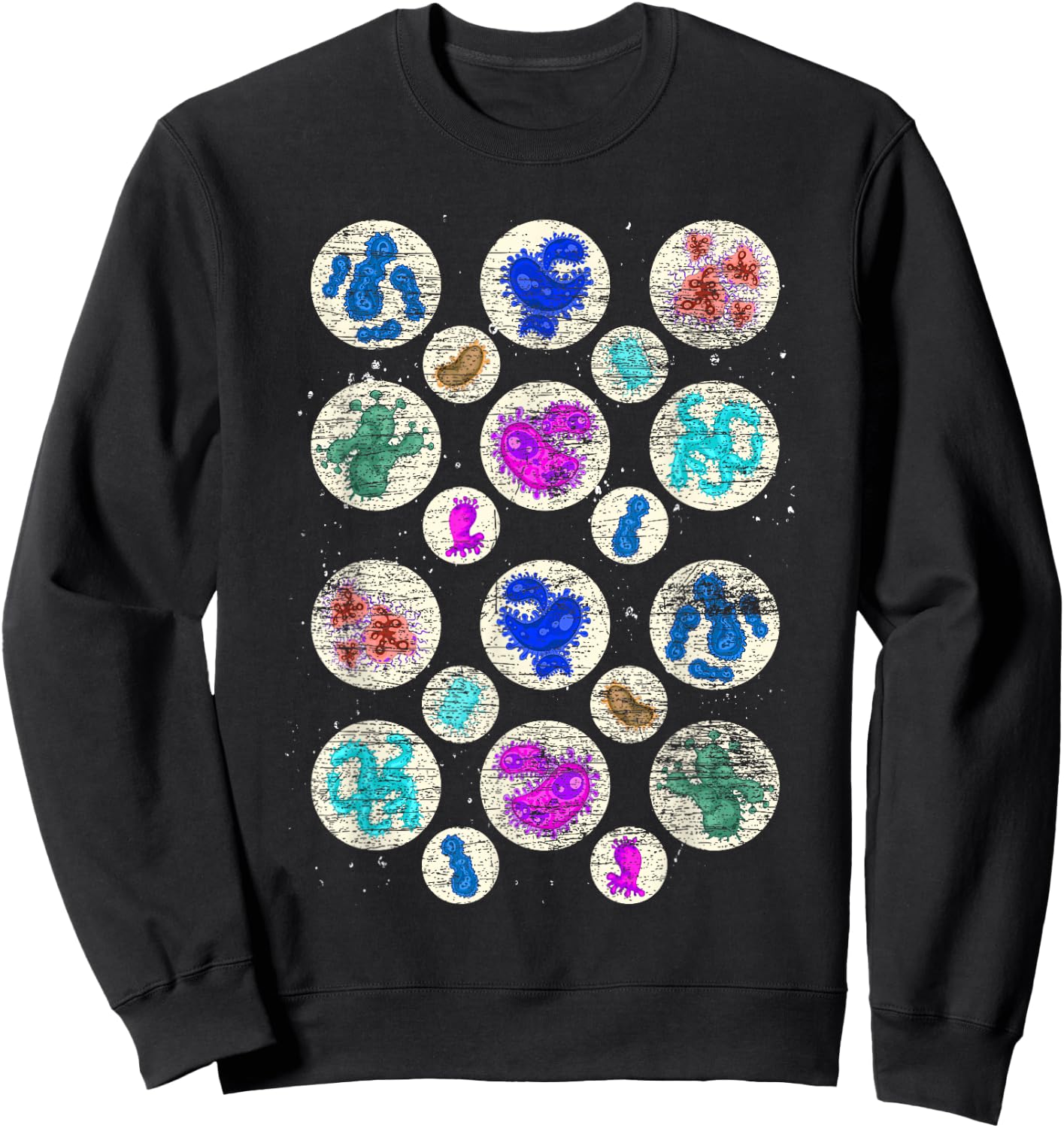 Bacteria Biology Laboratory Microbiologist Science Bacteria Sweatshirt - Sweatshirt | Black