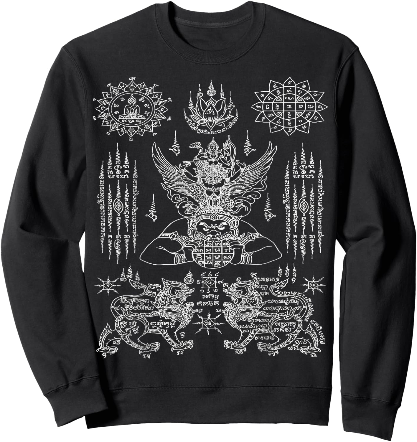 Thailand tattoo magical sak yant thai tattoos Thailand gift Sweatshirt - Sweatshirt | Black