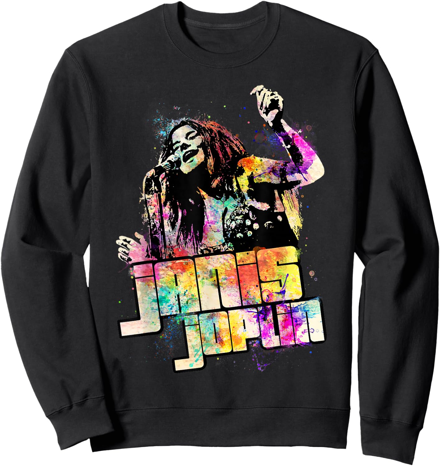 Janis Joplin Colors of Janis Sweatshirt - Sweatshirt | Black