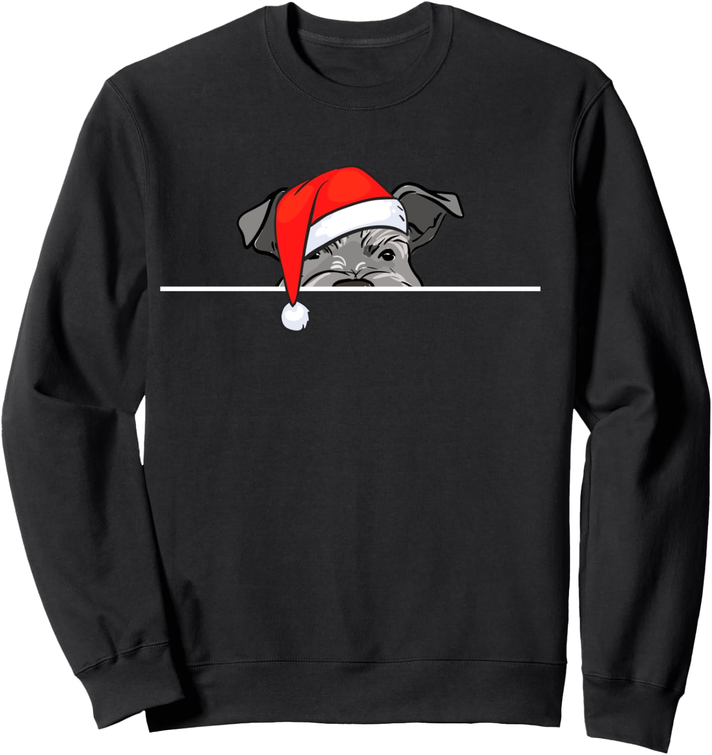 Miniature Schnauzer Dog Christmas Sweatshirt - Sweatshirt | Black