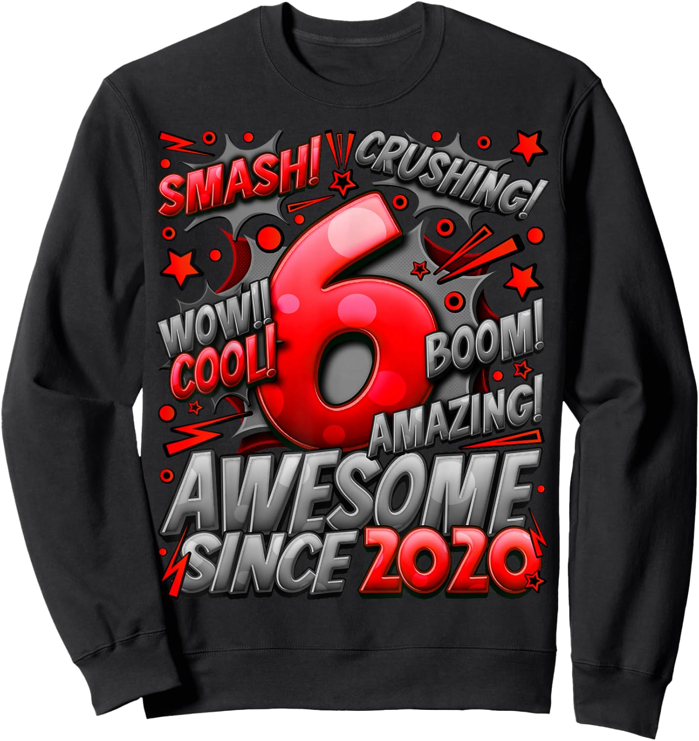 6 Year Old Gifts for Boys 6th Birthday Boy 6 Year Old Boy Sweatshirt - Sweatshirt | Black
