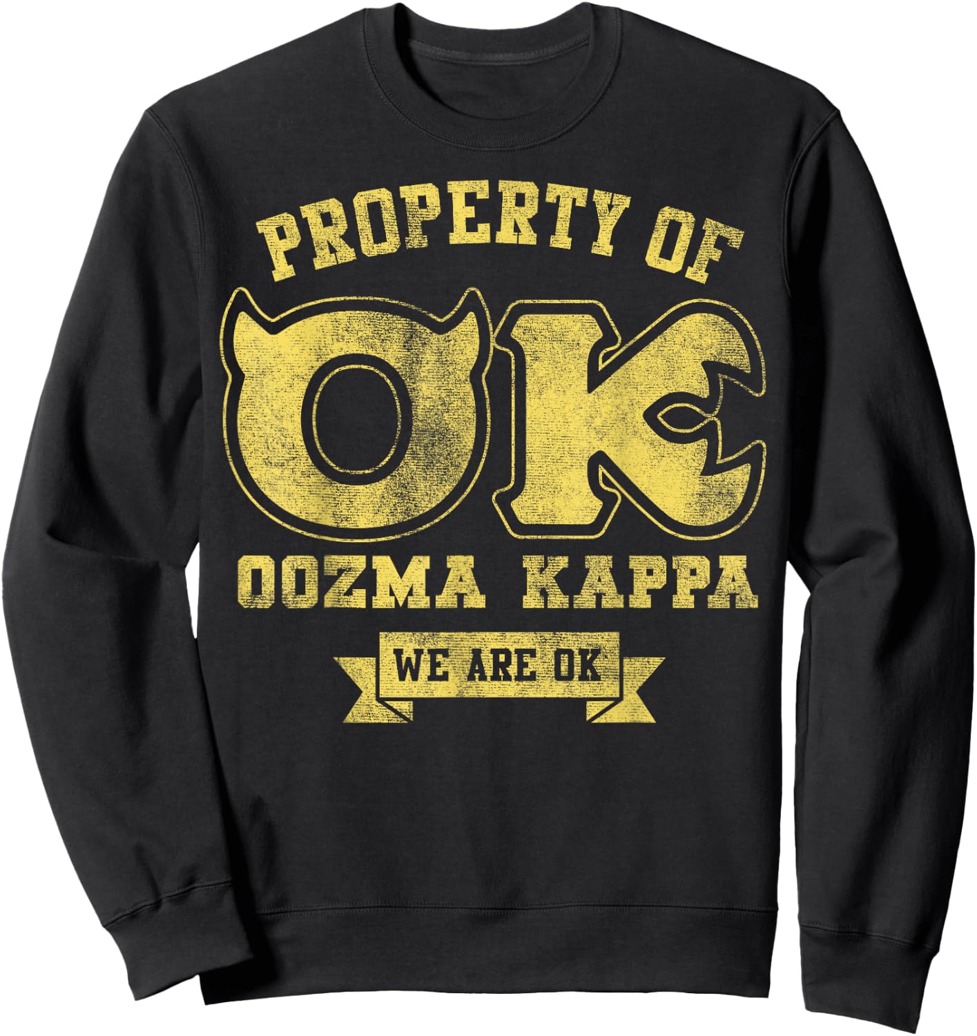 Disney Pixar Monsters University Property Of OK Logo Sweatshirt - Sweatshirt | Black