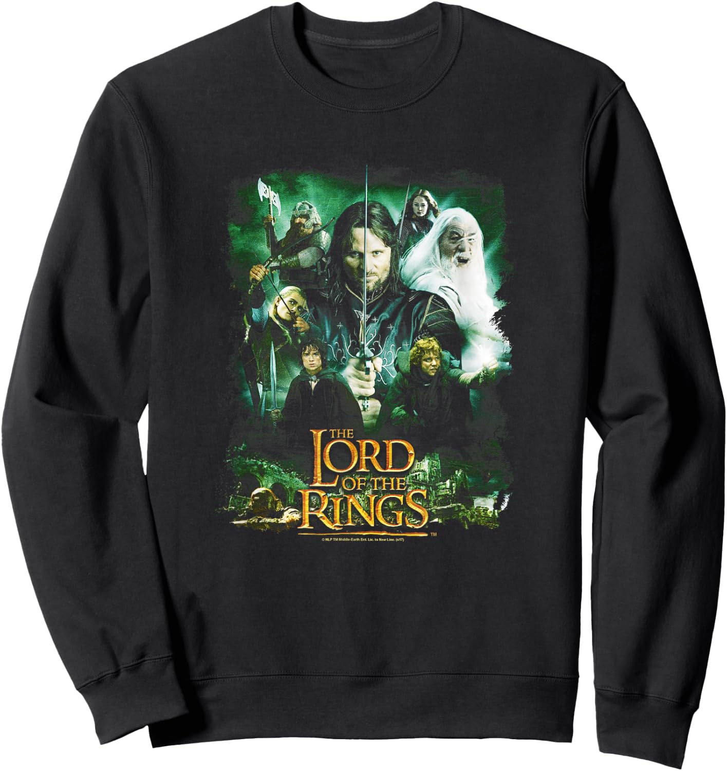 Lord of The Rings Hero Group Small Sweatshirt - Sweatshirt | Black