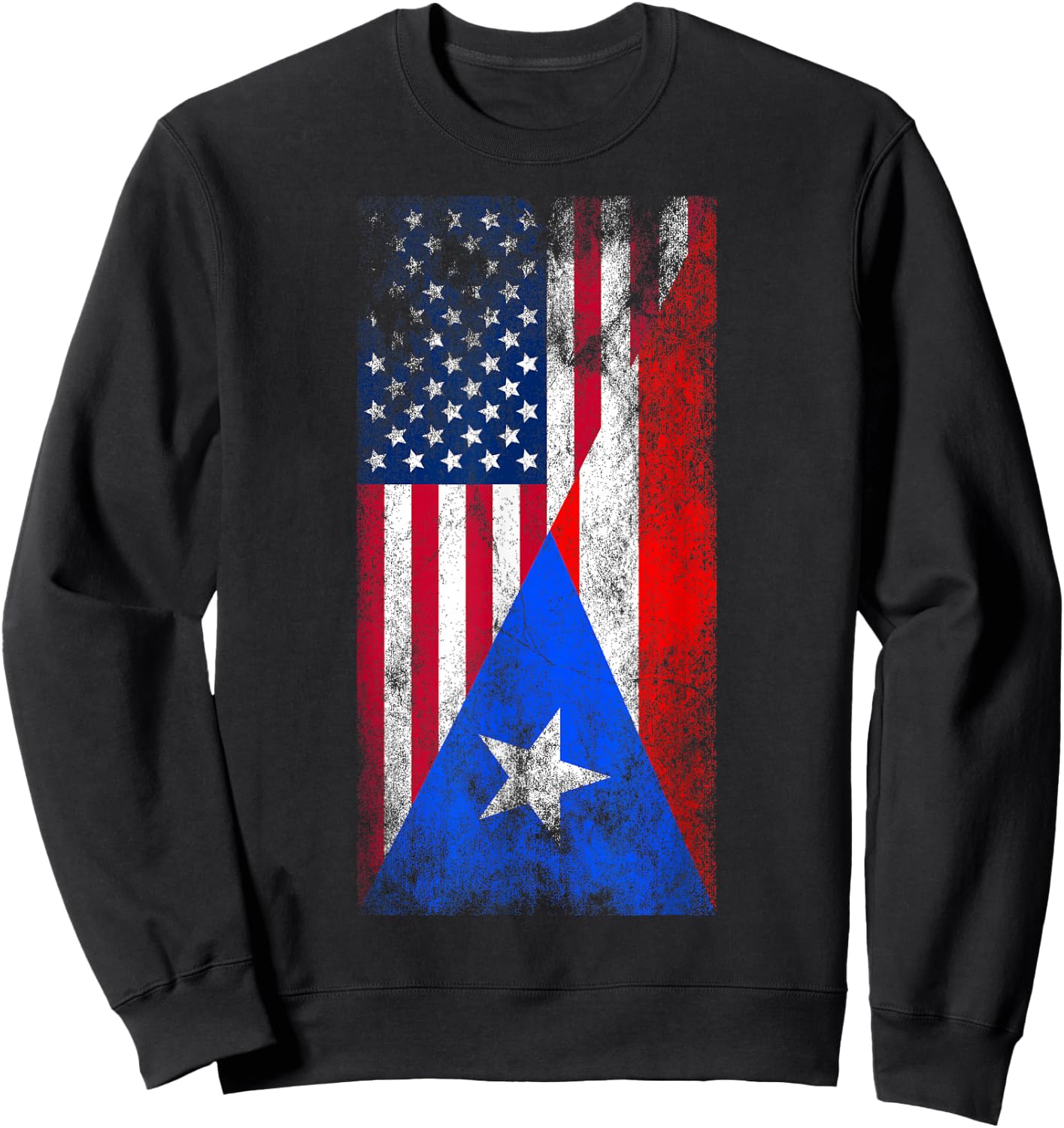 USA & Puerto Rico Flags - US of America, Puerto Rican Sweatshirt - Sweatshirt | Black