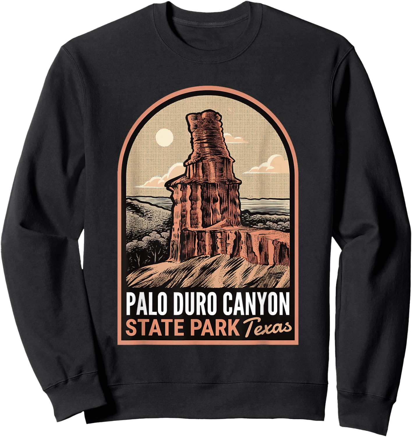 Palo Duro Canyon State Park Texas Vintage Sweatshirt - Sweatshirt | Black