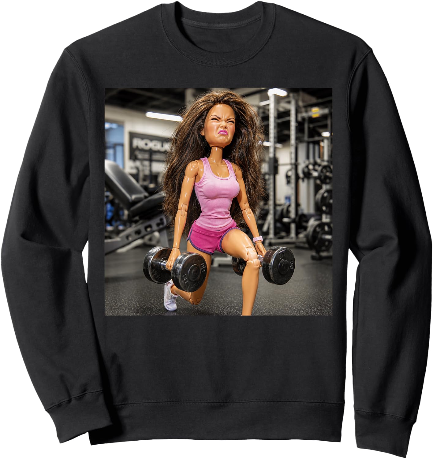 Disgusting Gym Girl Funny Workout Meme Humor Fitness Humor Sweatshirt - Sweatshirt | Black