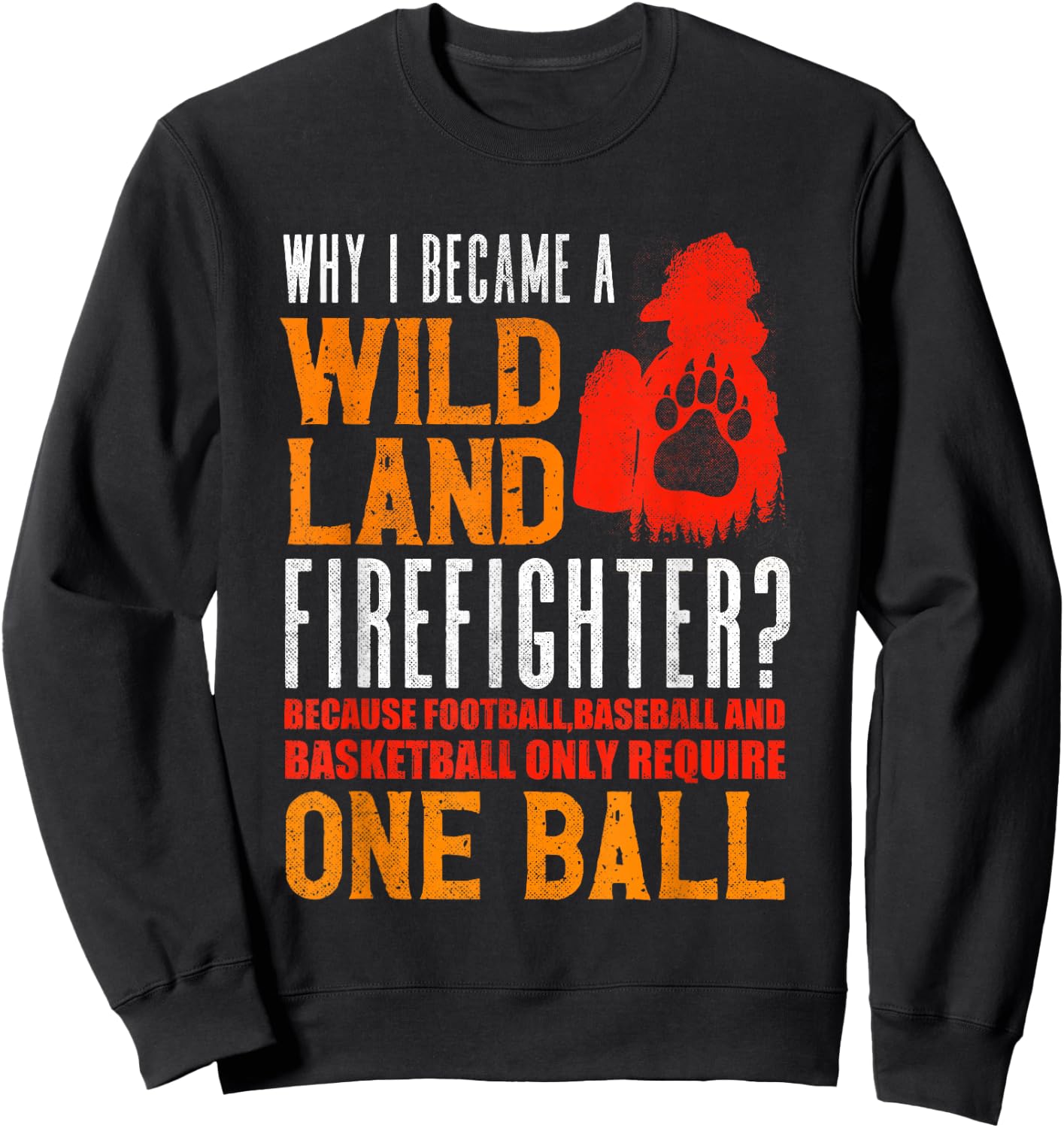 Firefighting Fireman Why I Became A Wildland Firefighter Sweatshirt - Sweatshirt | Black