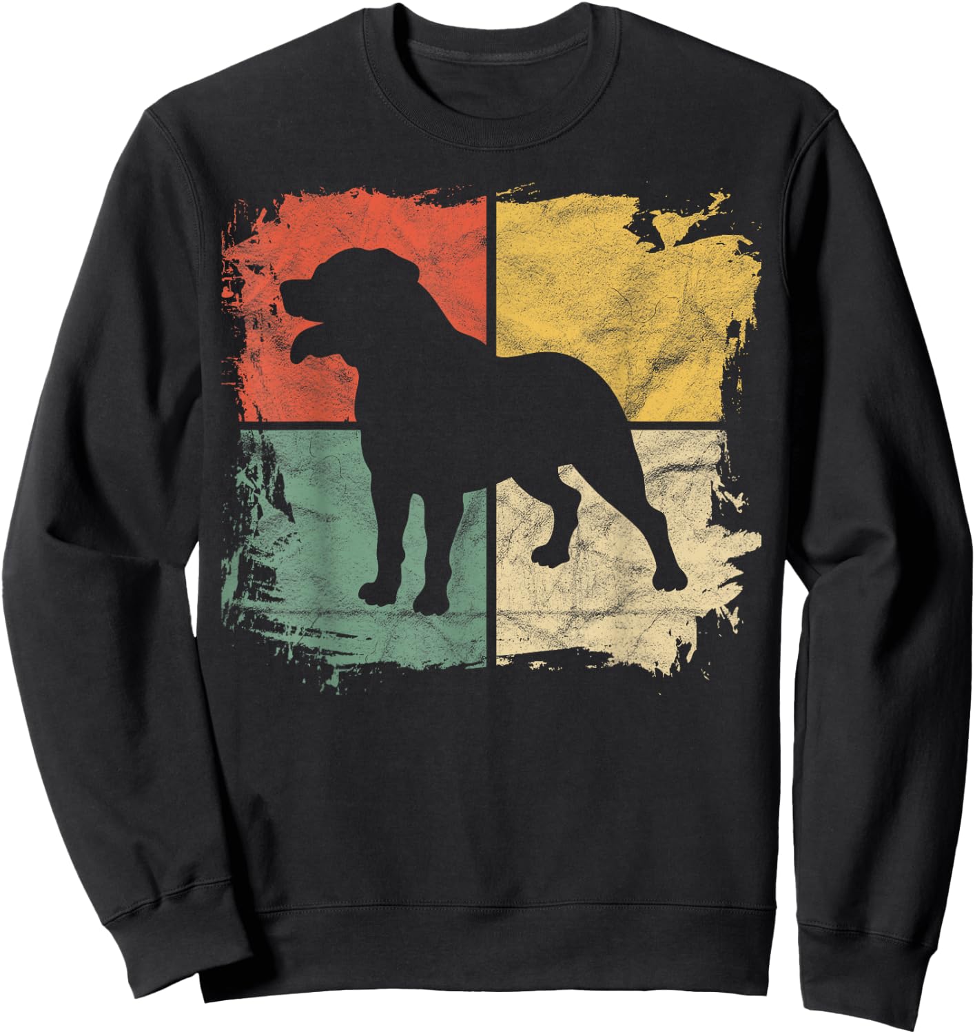 Square Retro Rottweiler Owner Gift Dog Rottie Dad Rott Mom Men Women Girls Kids Sweatshirt - Sweatshirt | Black