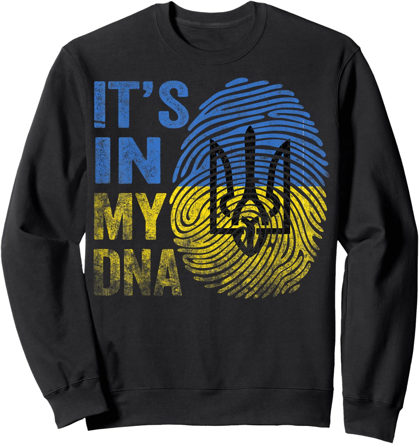 IT'S IN MY DNA Ukraine Flag - Ukrainian Roots Sweatshirt - Sweatshirt | Black