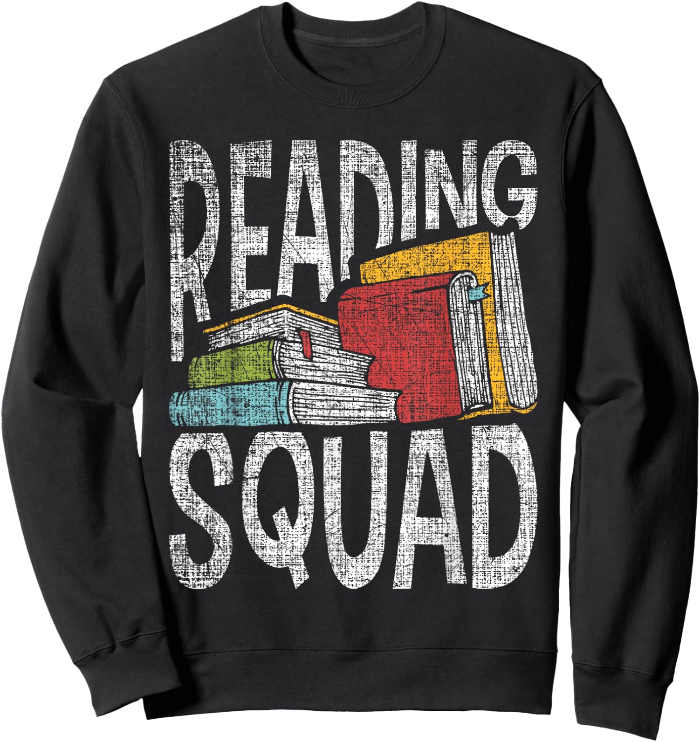 Reading Squad - Book Lover Reading Teacher Bookworm Women Girls Kids Sweatshirt - Sweatshirt | Black