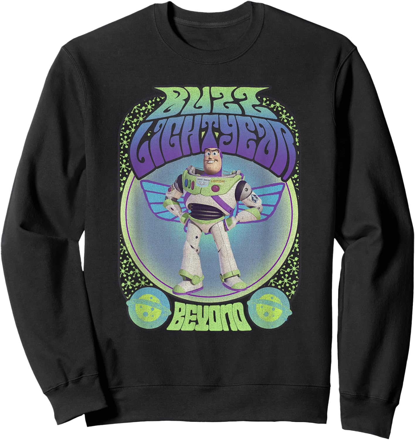 Disney Pixar Toy Story Buzz Lightyear Seventies Poster Sweatshirt - Sweatshirt | Black