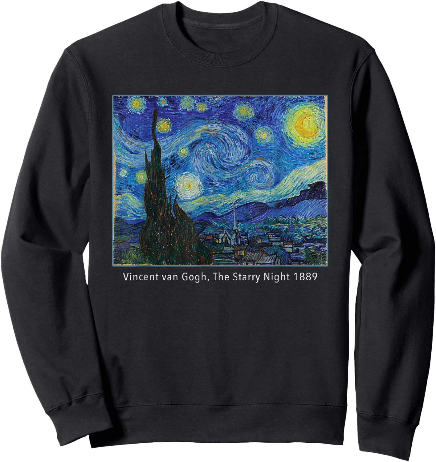 The Starry Night Vincent Van Gogh Famous Vintage Art Stylish Sweatshirt - Sweatshirt | Black