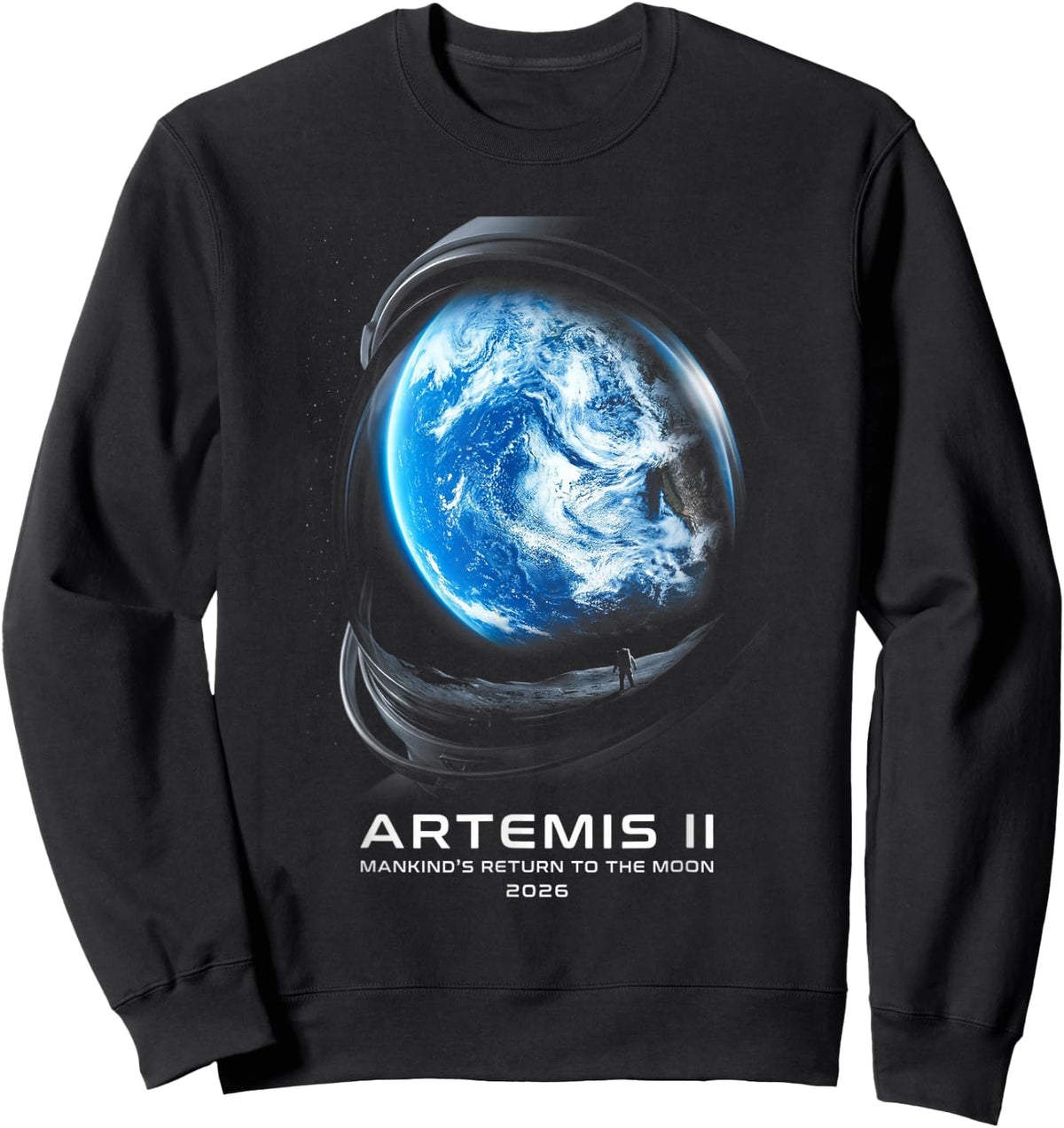 Mission to The Moon 2026 Astronaut Artemis Rocket Artemis 2 Sweatshirt - Sweatshirt | Black