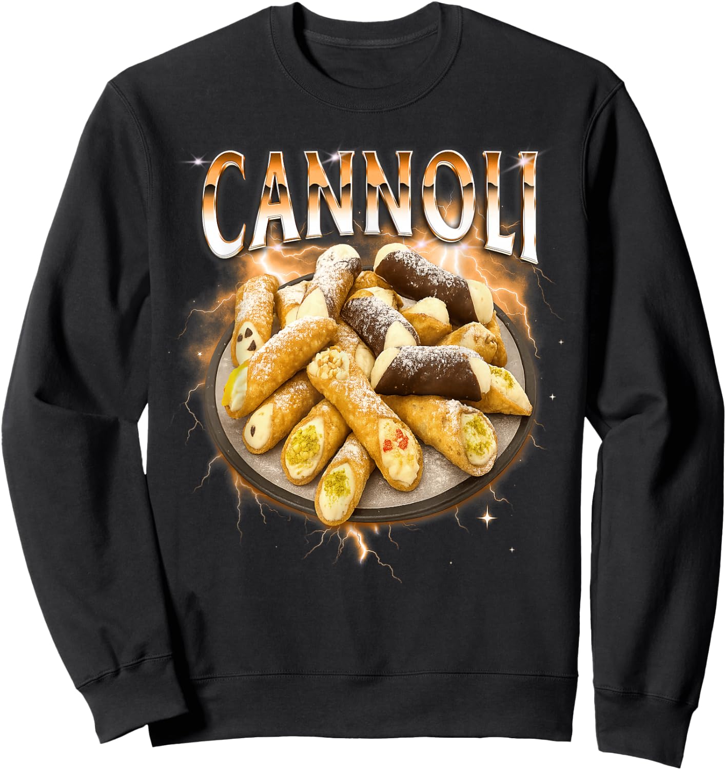 Cannoli Lover Italian Cuisine Pastry Chef Cannoli Foodie Sweatshirt - Sweatshirt | Black