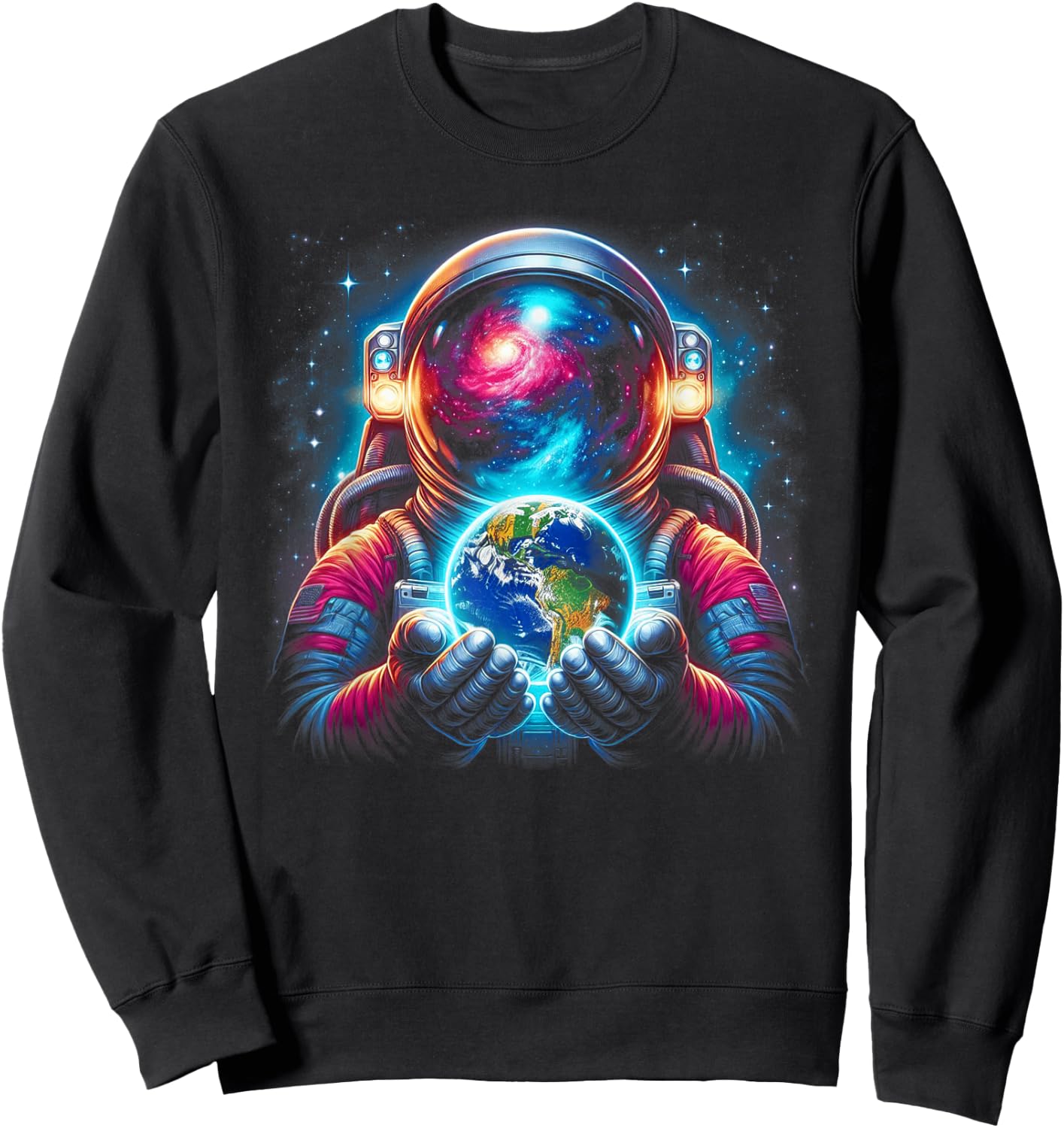 Astronaut Planets Astronaut Science Space Sweatshirt - Sweatshirt | Black