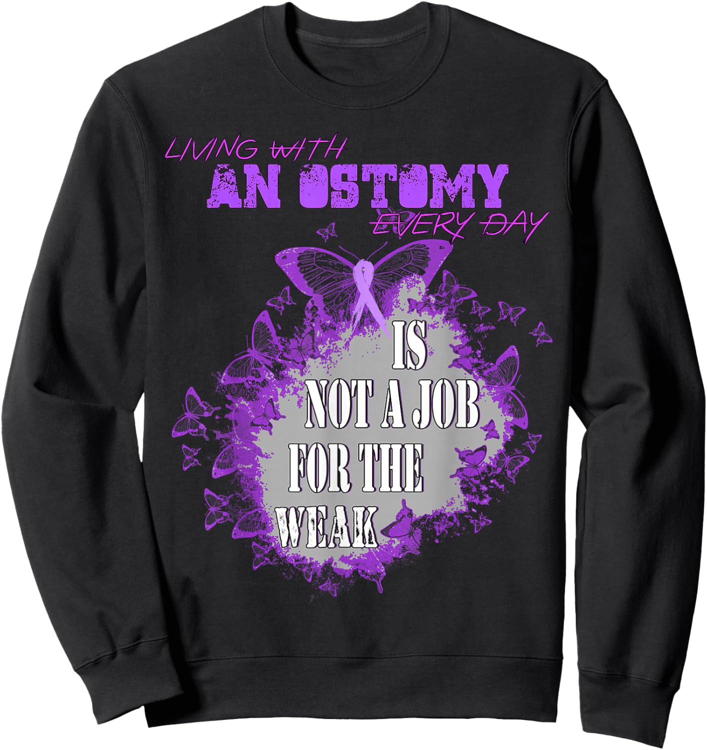Ostomy Survivor Awareness Sweatshirt - Sweatshirt | Black