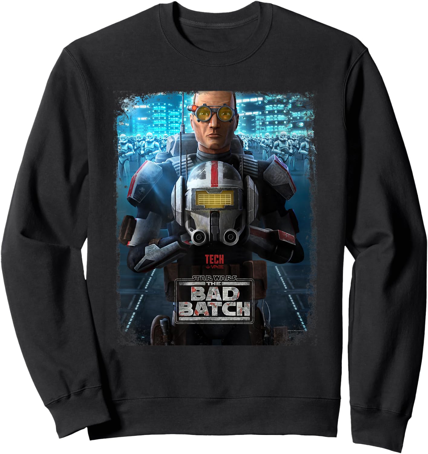 Star Wars The Bad Batch Tech Character Poster Sweatshirt - Sweatshirt | Black