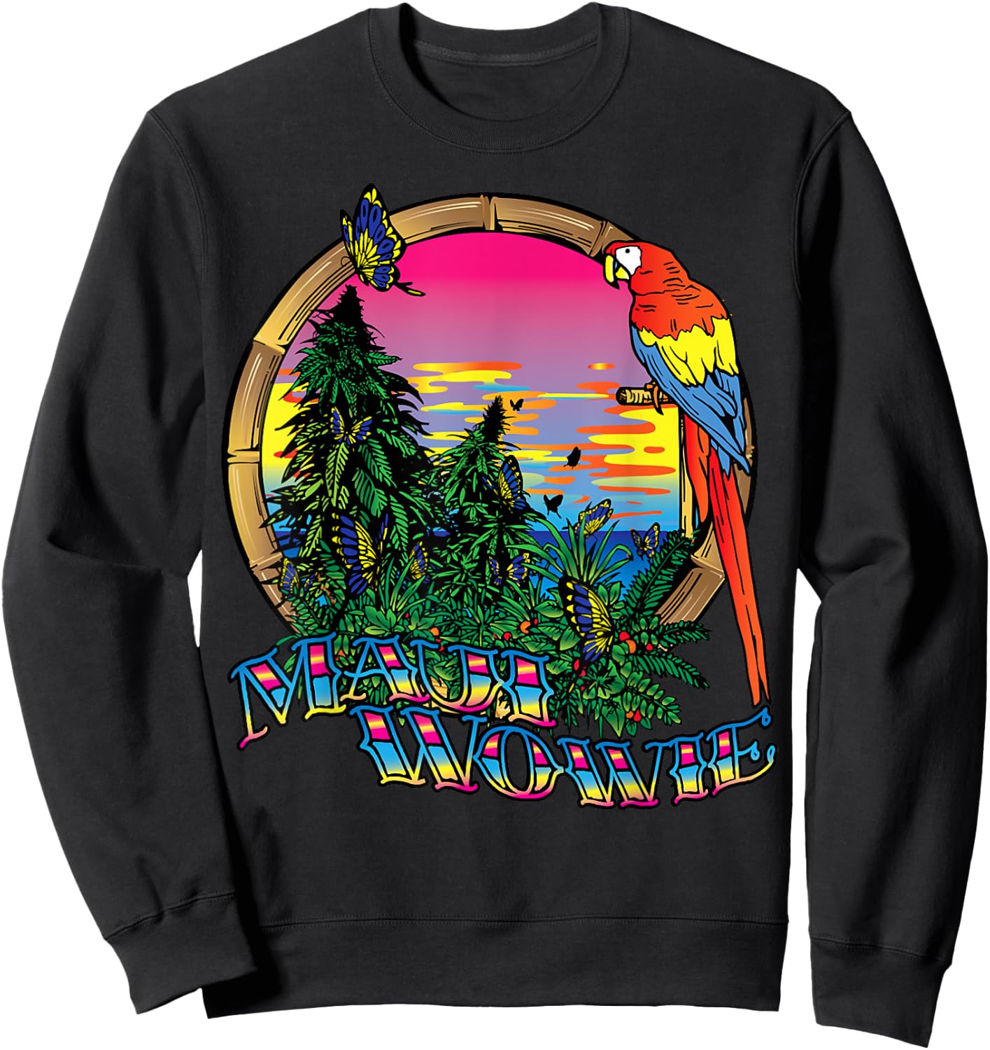 Maui Wowie Cannabis Strain , Maui Wowie, Summer Costume Sweatshirt - Sweatshirt | Black