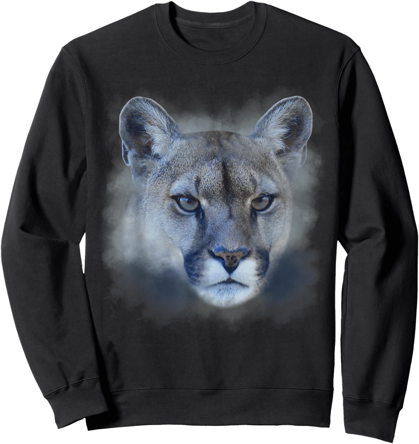 Mountain Lion Puma Cougar Illustration Small Sweatshirt - Sweatshirt | Black