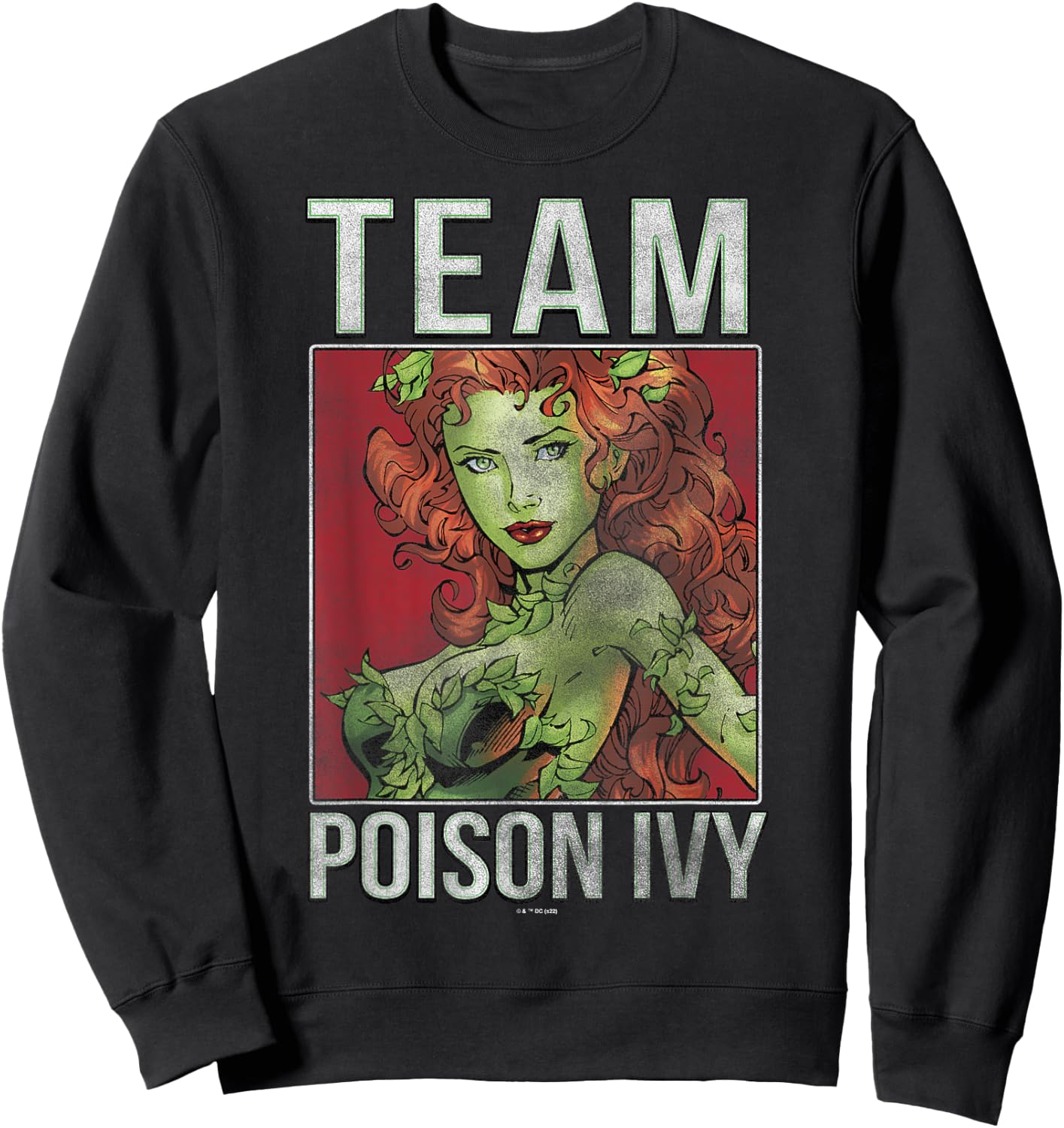 DC Comics Batman Team Poison Ivy Big Face Poster Sweatshirt - Sweatshirt | Black
