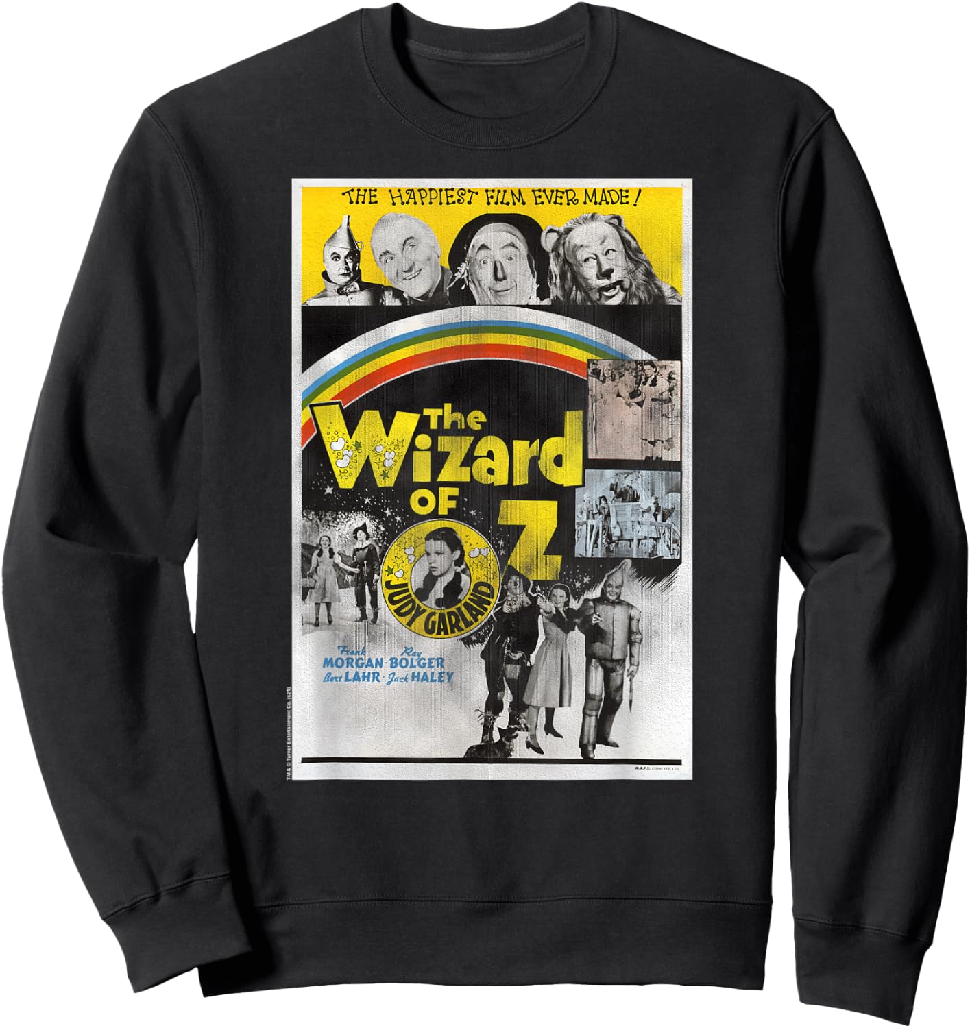 Wizard of Oz Vintage Movie Poster Sweatshirt - Sweatshirt | Black