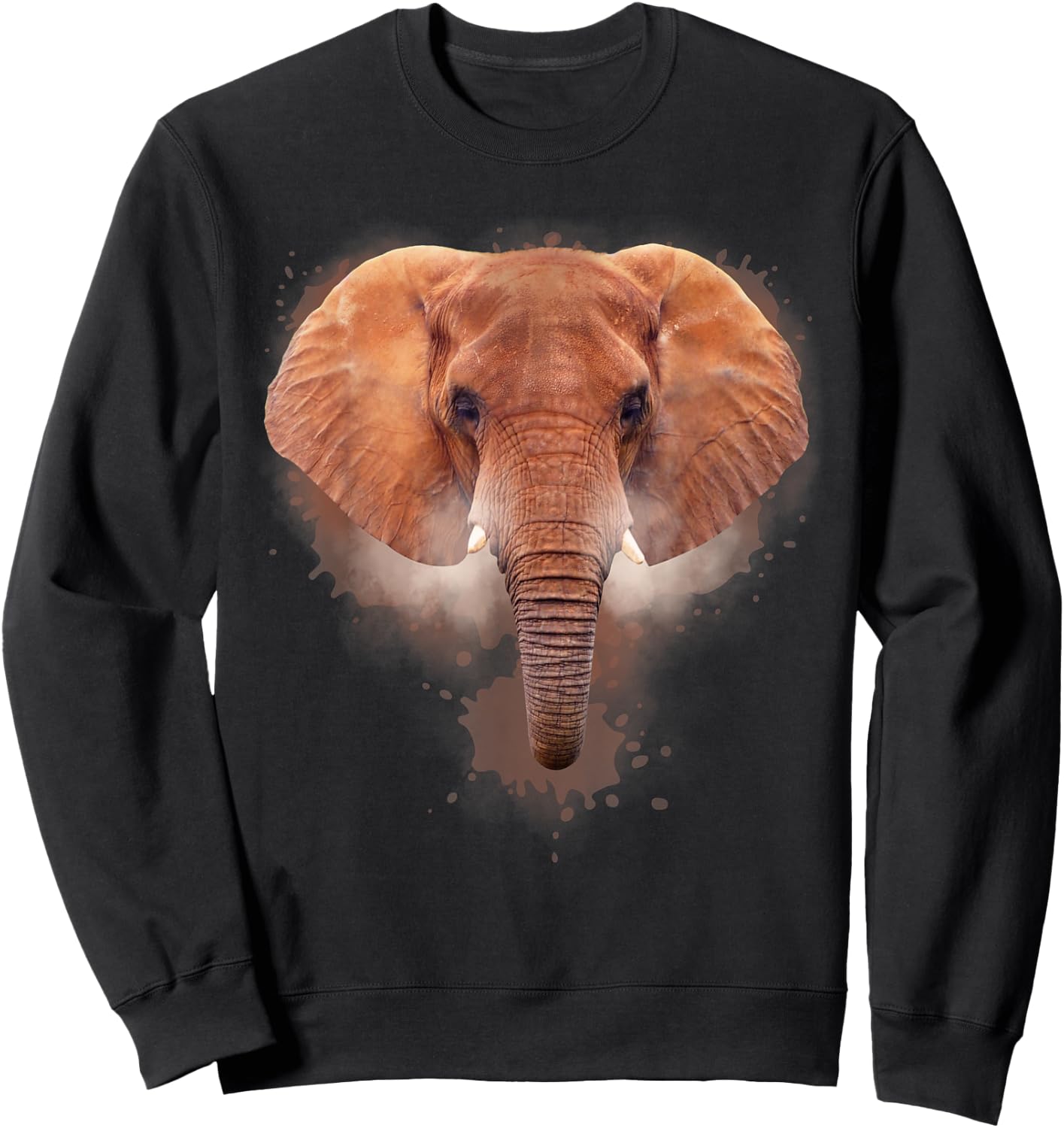 Elephant illustration Sweatshirt - Sweatshirt | Black