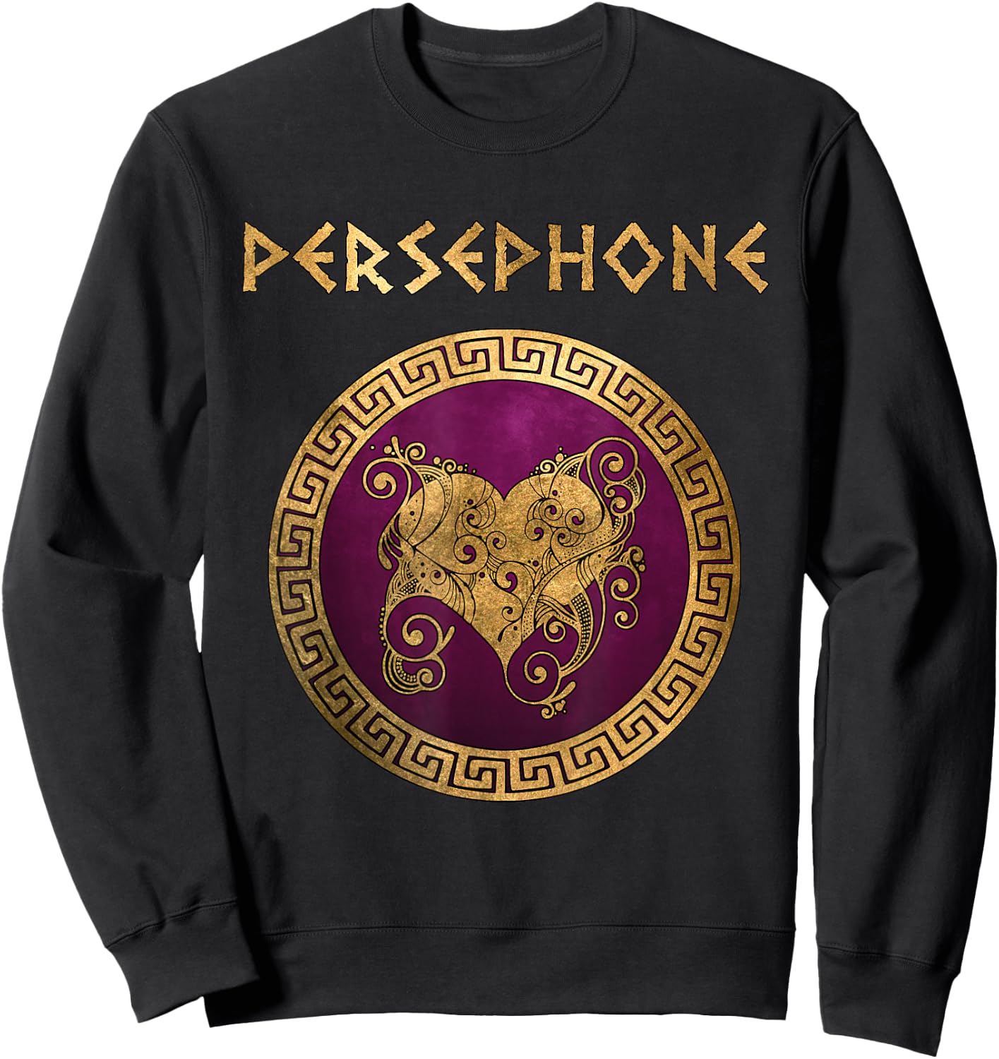 Persephone Ancient Greek Goddess Symbol Sweatshirt - Sweatshirt | Black