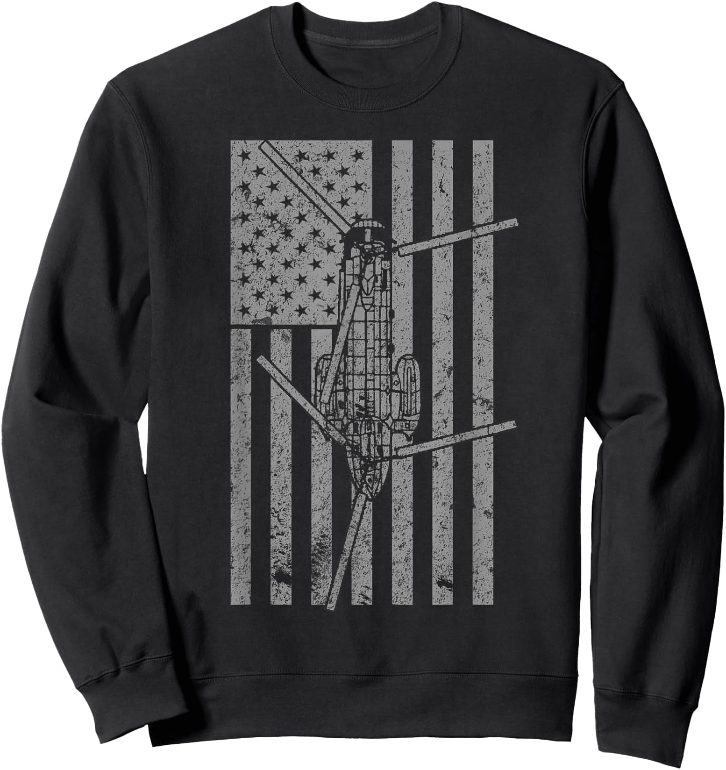 CH-46 Sea Knight "Phrog" Vintage Flag Sweatshirt - Sweatshirt | Black