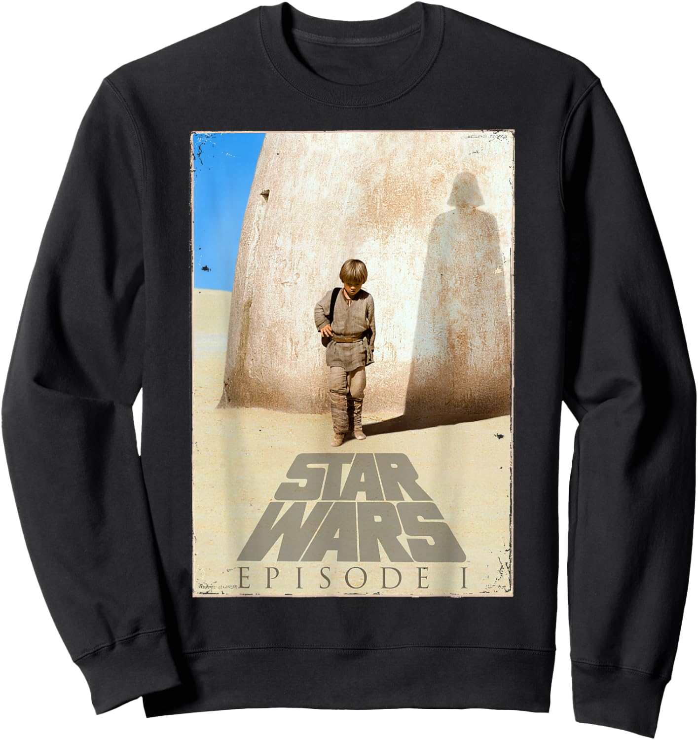 Star Wars The Phantom Menace Anakin Poster Graphic Sweatshirt - Sweatshirt | Black