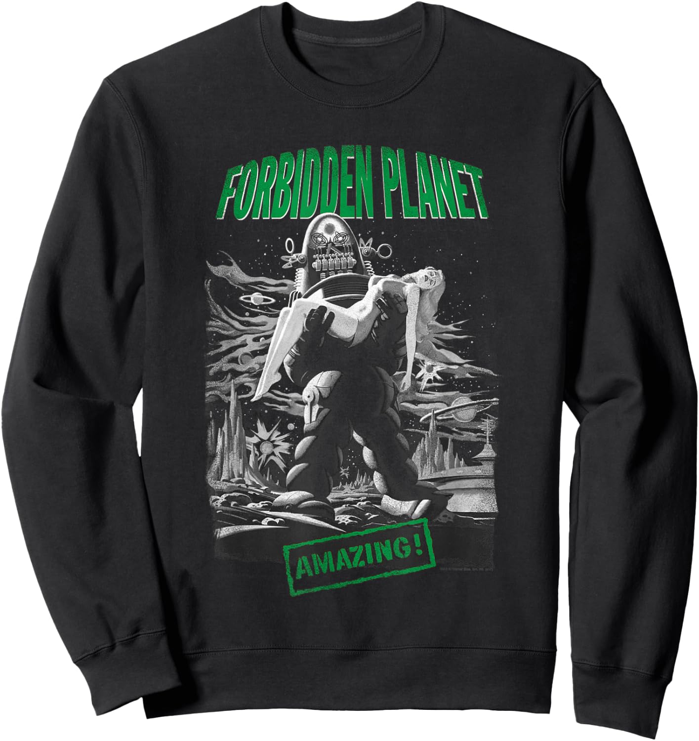 Forbidden Planet Robot Poster Sweatshirt - Sweatshirt | Black