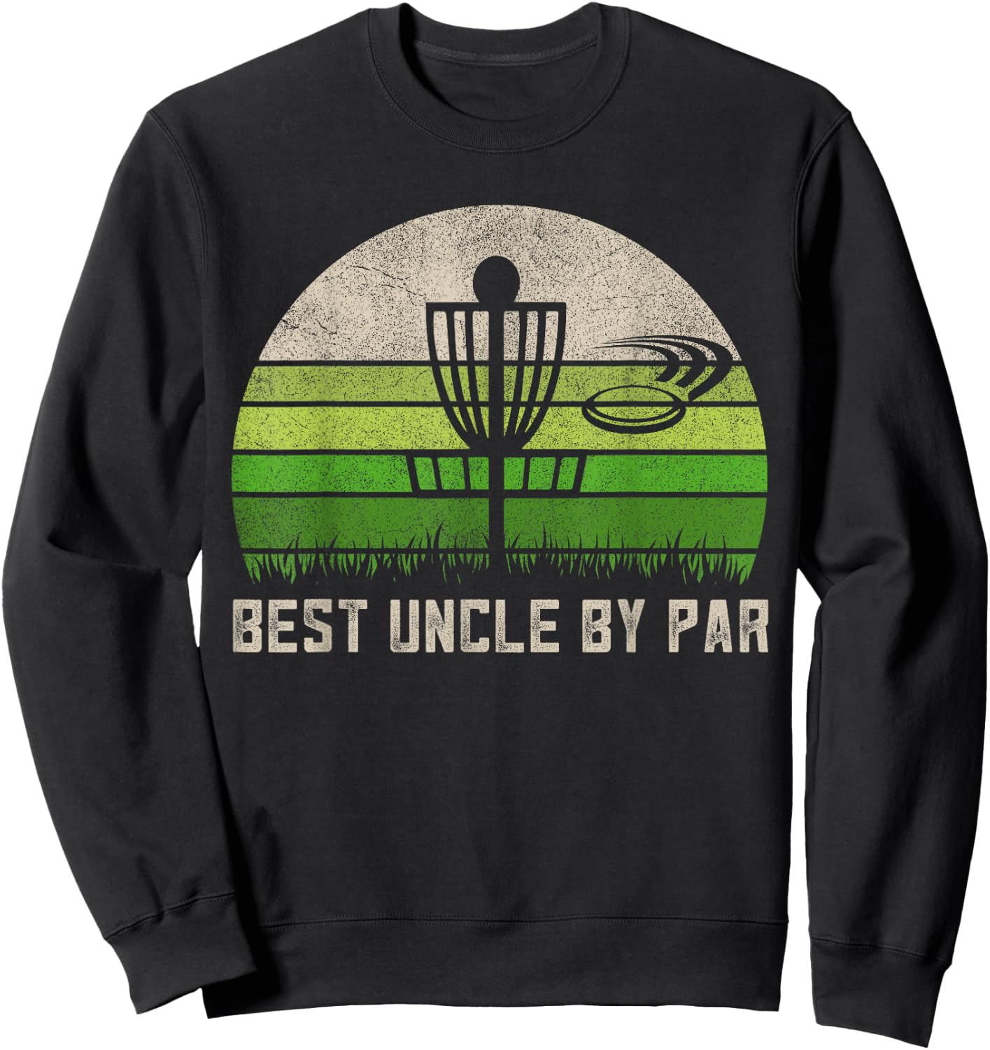 Vintage Disc Golf Shirt, Fathers Day Uncle Apparel, Frisbee Sweatshirt - Sweatshirt | Black