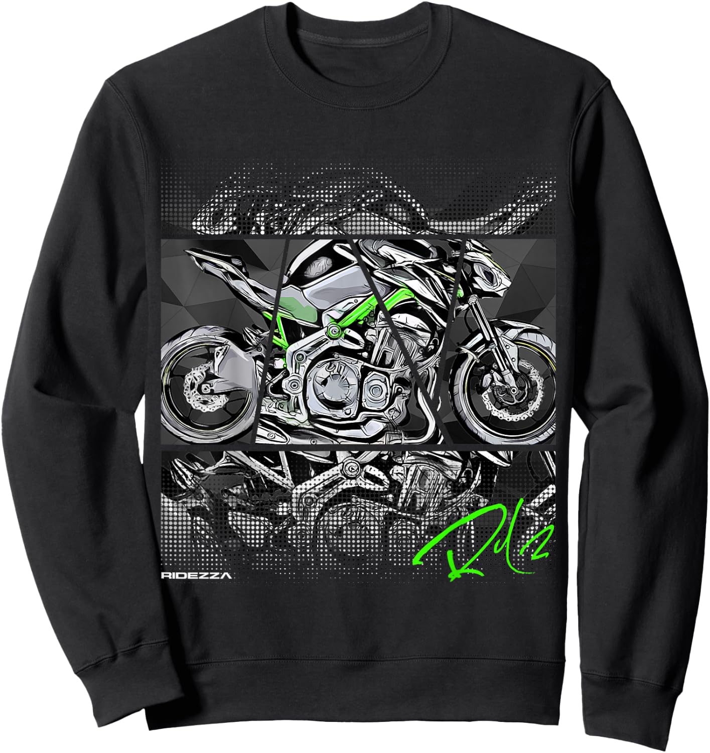 Ridezza Motorcycle Z900 Designed by a Motorcyclist Sweatshirt - Sweatshirt | Black