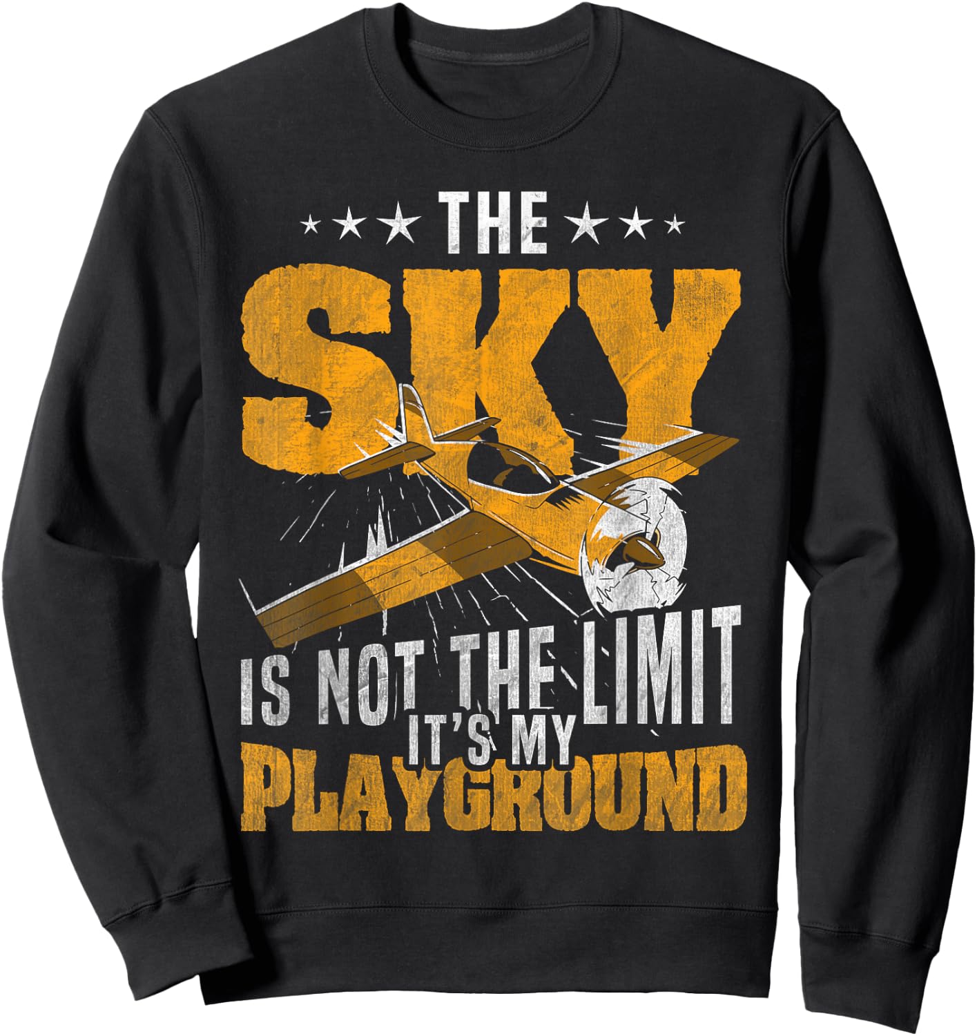 Sky Is Not The Limit Its My Playground RC Plane Sweatshirt - Sweatshirt | Black