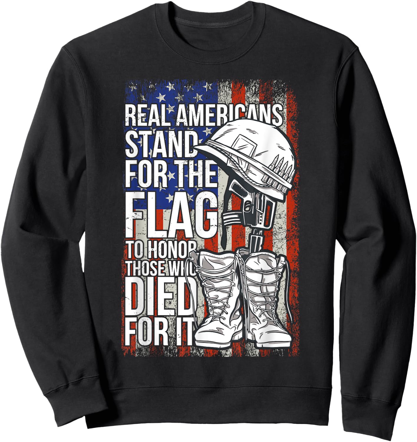 US Veteran veterans day Us Patriot , Black Sweatshirt - Sweatshirt | Black