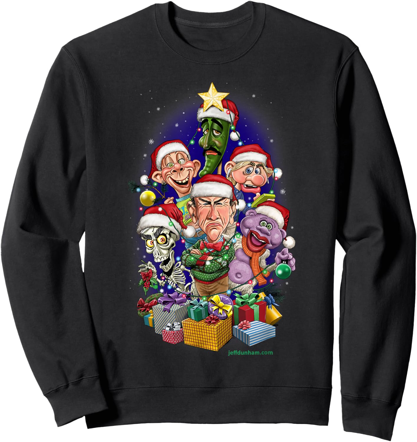 Jeff Dunham 2021 Holiday Sweatshirt - Sweatshirt | Black