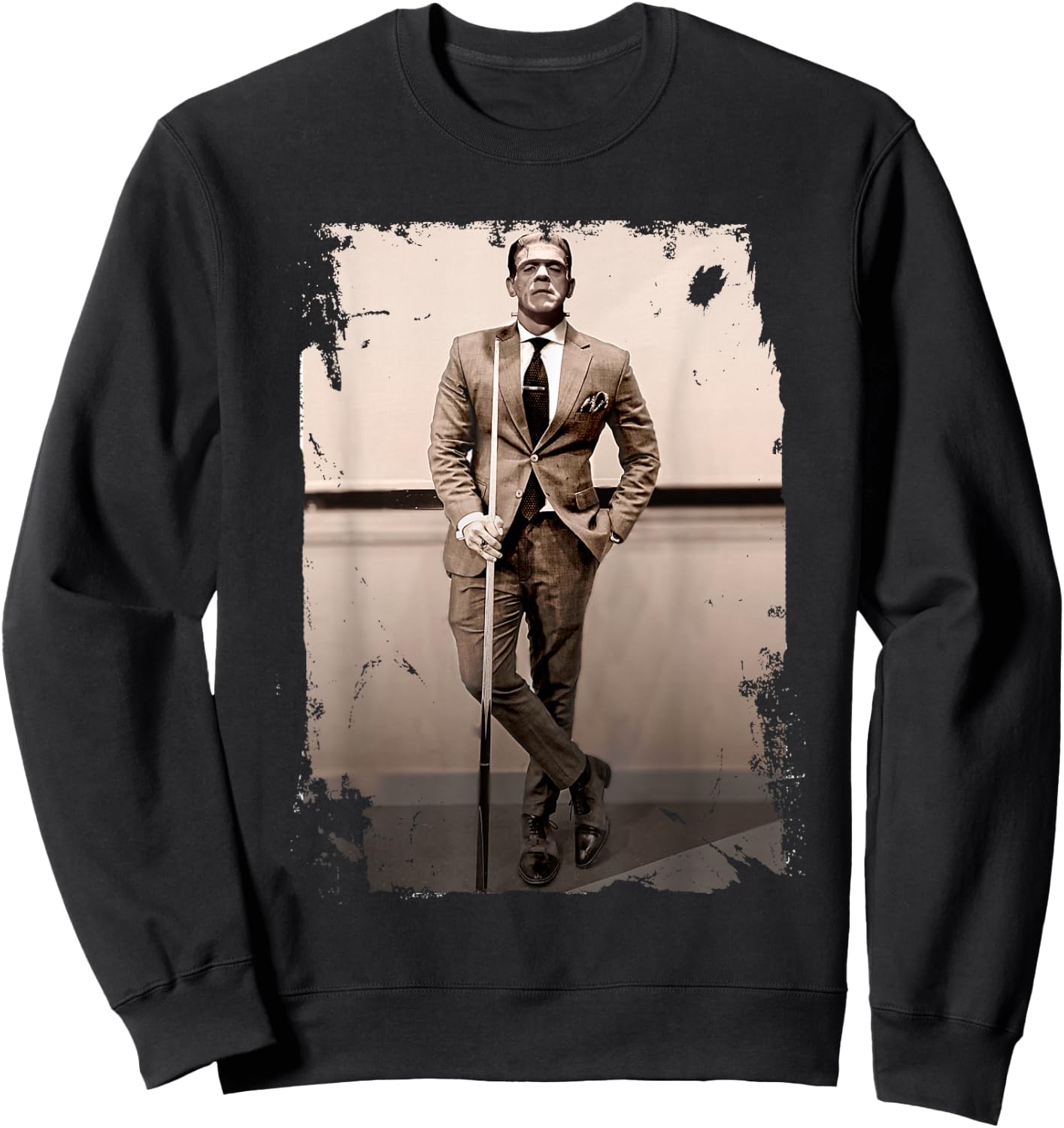 Frankenstein Dapper Frankenstein Monster Suit - Halloween Sweatshirt - Sweatshirt | Black