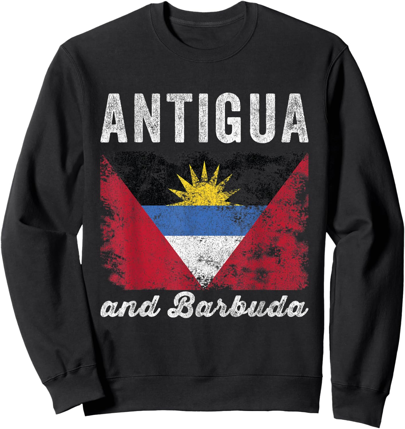 Antigua and barbuda Flag - Men Women Kids - Antiguan Flag Sweatshirt - Sweatshirt | Black
