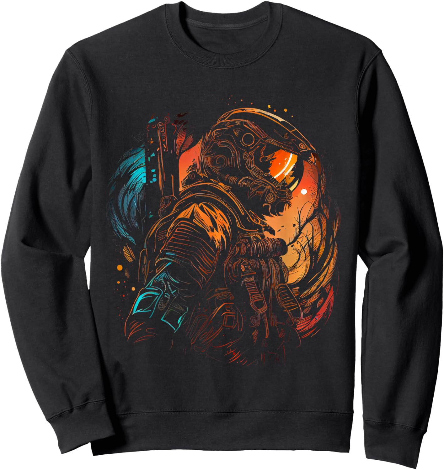 Astronaut Space Solar System Planets Astronaut Sweatshirt - Sweatshirt | Black
