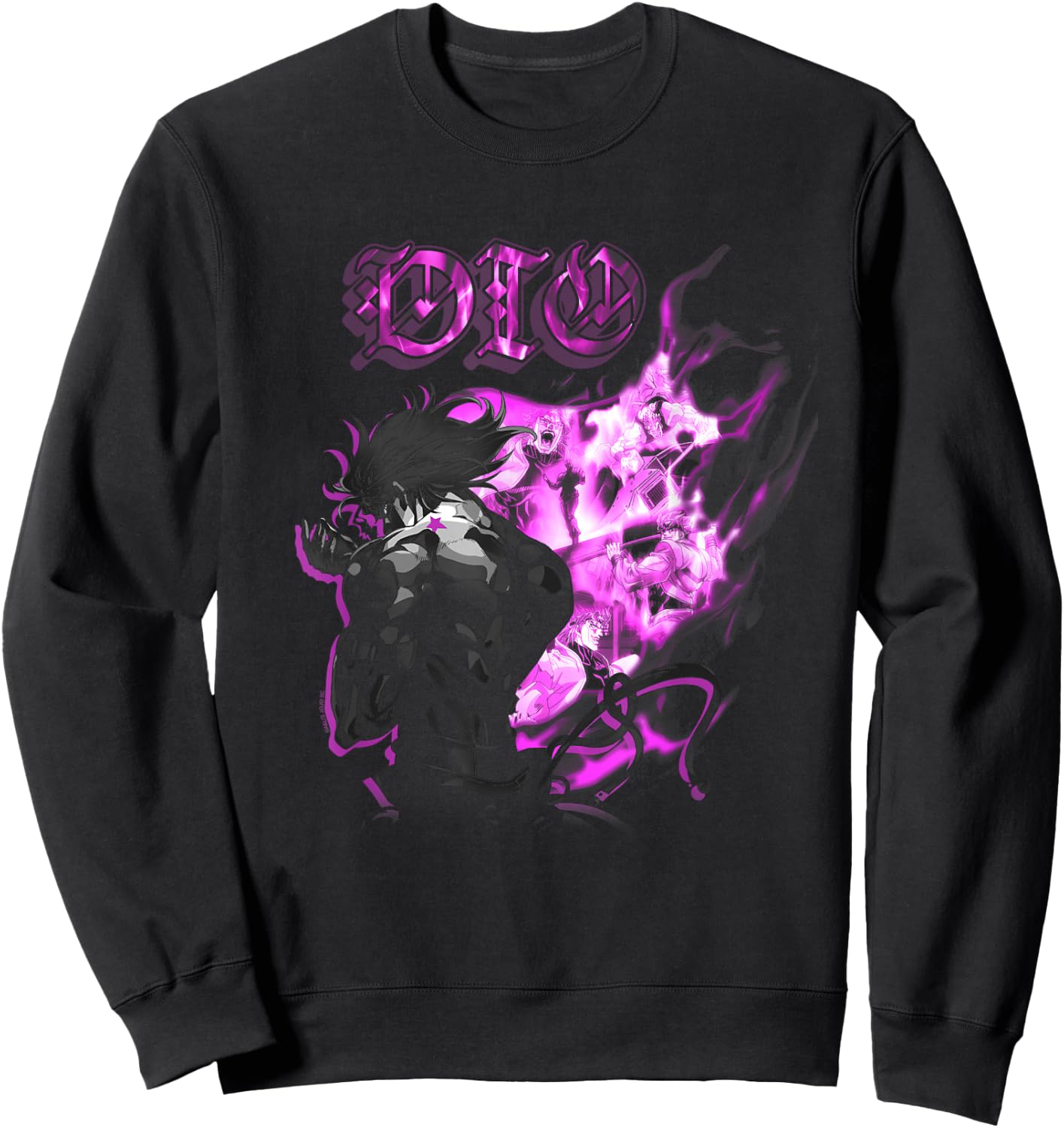 JoJo Part 3 Stardust Crusaders DIO Silhouette Stand Aura Sweatshirt - Sweatshirt | Black