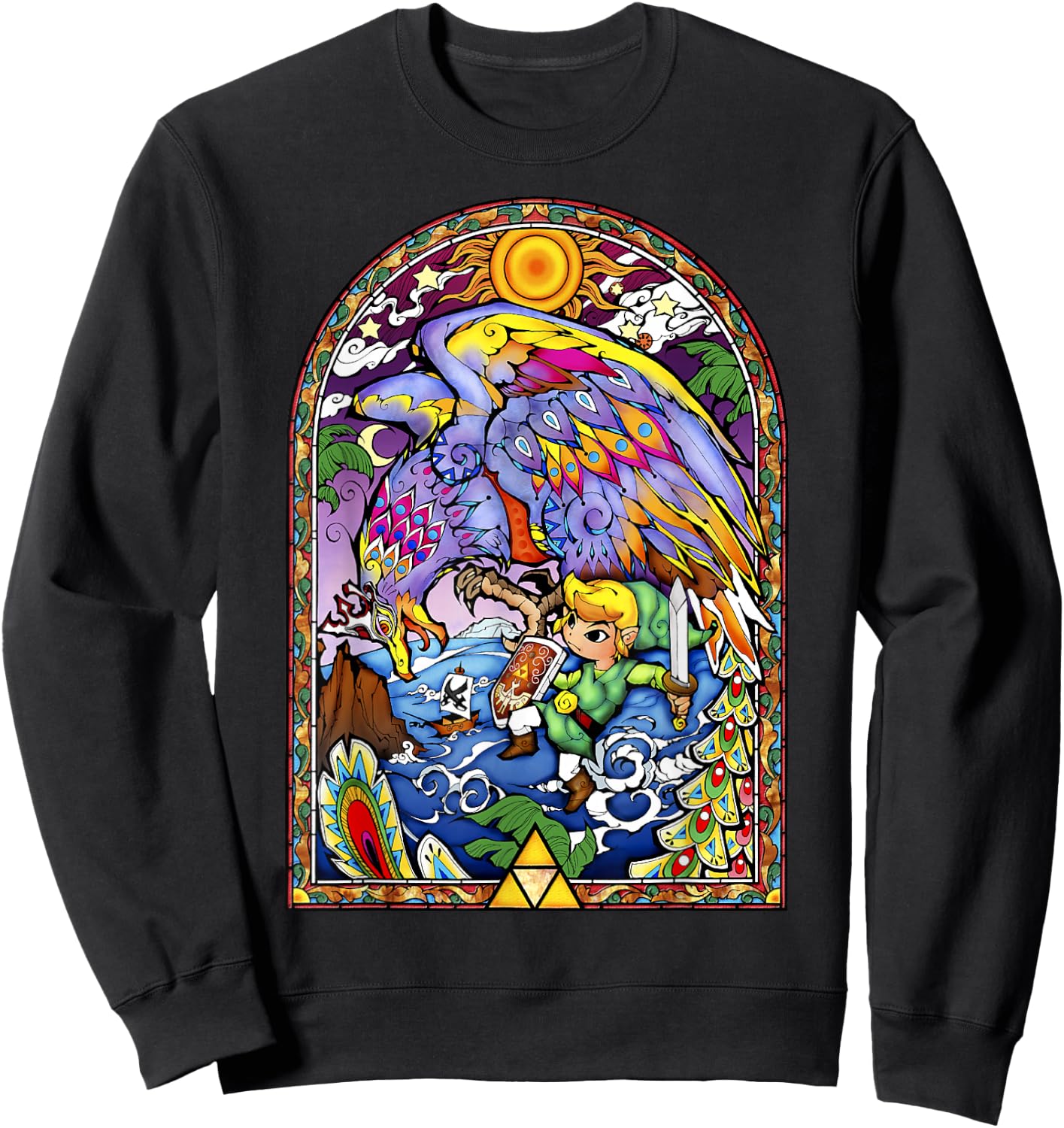 Legend of Zelda Wind Waker Kargaroc Glass Graphic Sweatshirt - Sweatshirt | Black