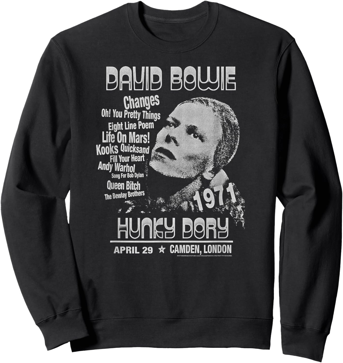 David Bowie - Hunky Dory Sweatshirt - Sweatshirt | Black