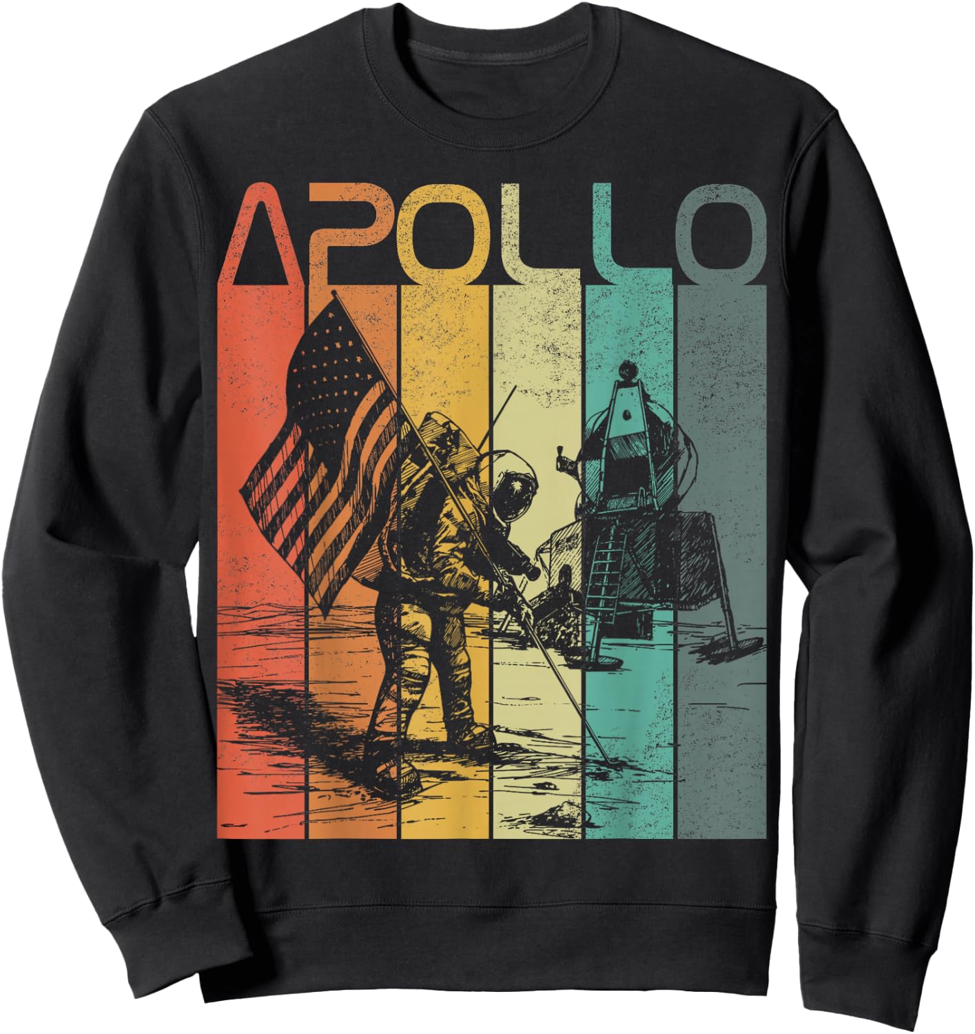 NASA Apollo 50th Retro Vintage Space Sweatshirt - Sweatshirt | Black