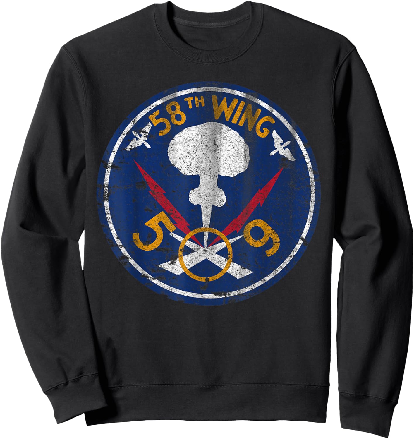 509th Composite Group WWII Vintage Patch Insignia Sweatshirt - Sweatshirt | Black