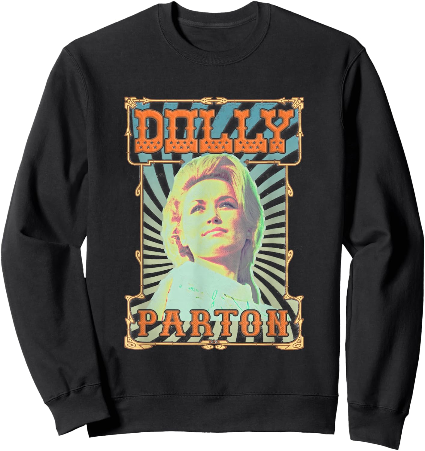 Dolly Parton Vintage Print Sweatshirt - Sweatshirt | Black